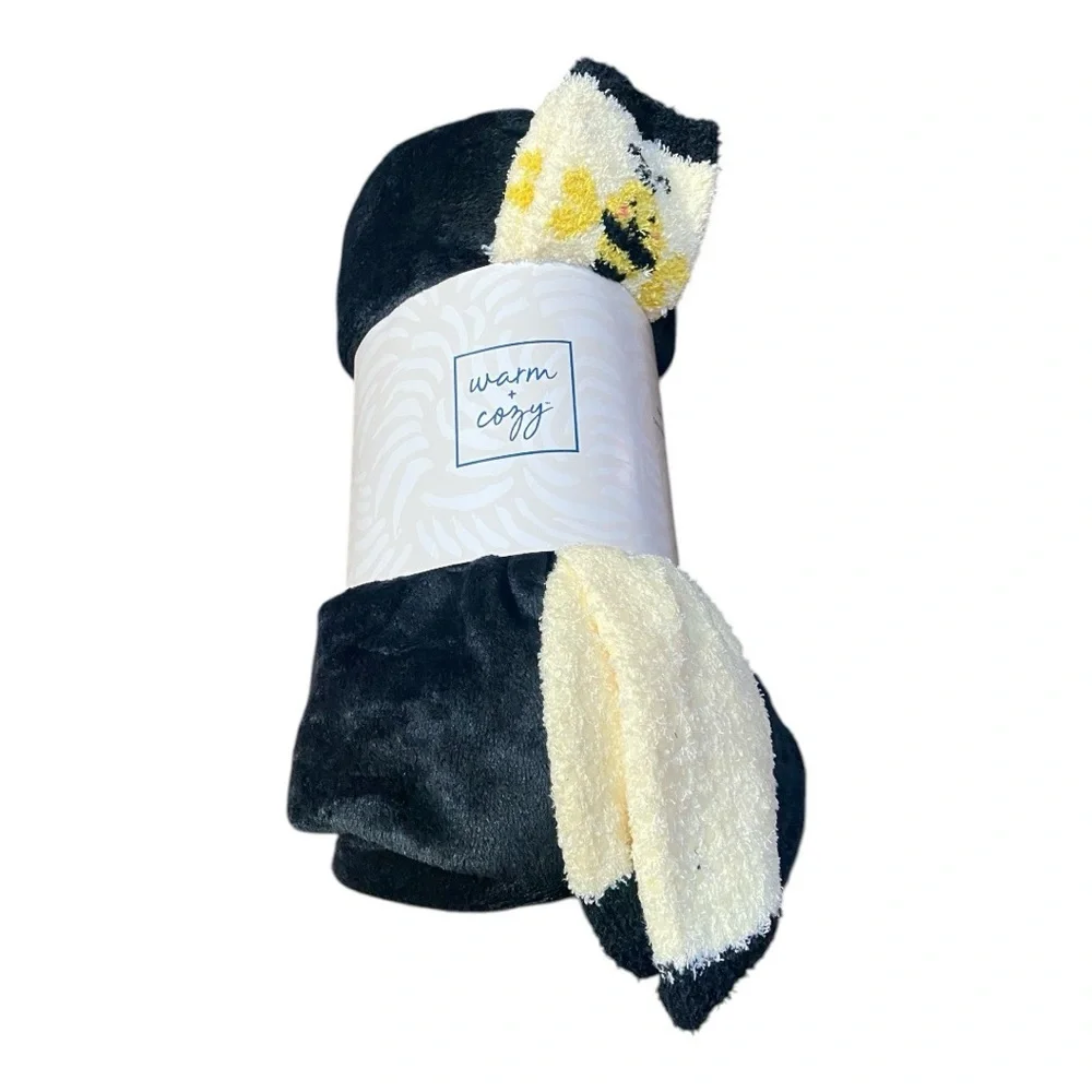 Warm & Cozy Plush Throw & Sock Set